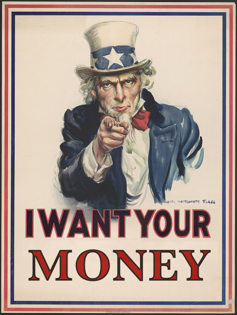 The Taxman: Uncle Sam wants his due.